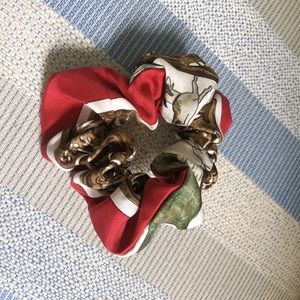 Vintage Hermes scarf scrunchie